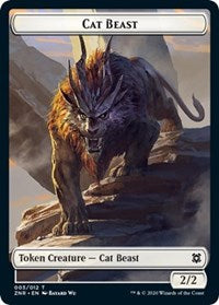 Cat Beast // Plant Double-Sided Token [Zendikar Rising Tokens] | The CG Realm