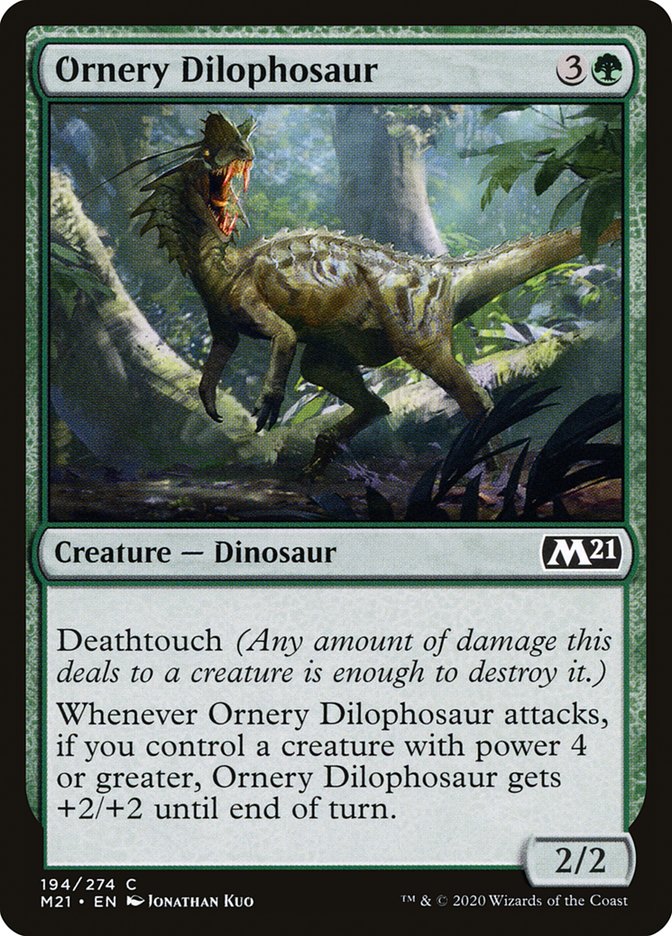 Ornery Dilophosaur [Core Set 2021] | The CG Realm