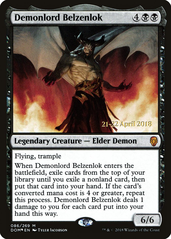 Demonlord Belzenlok [Dominaria Prerelease Promos] | The CG Realm