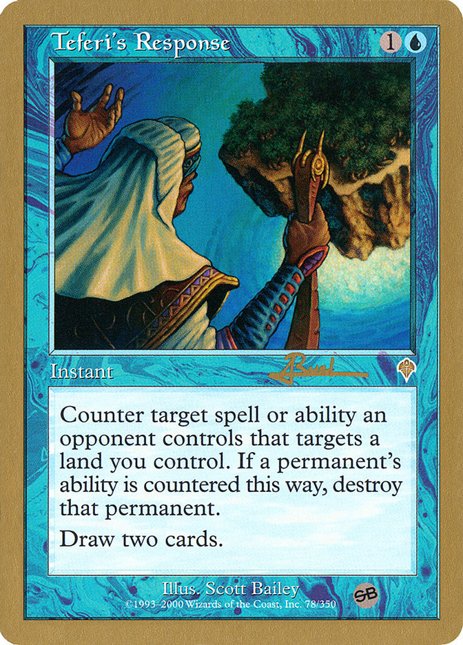 Teferi's Response (Antoine Ruel) (SB) [World Championship Decks 2001] | The CG Realm