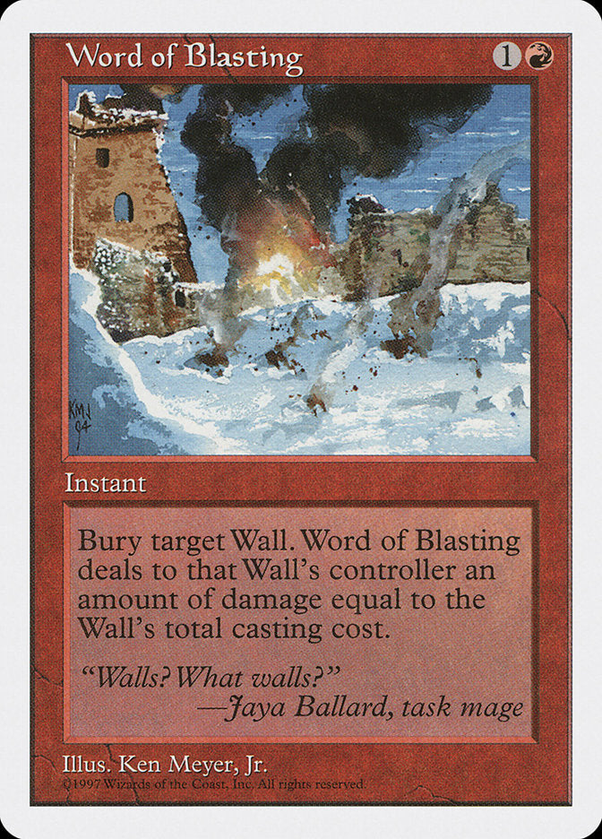 Word of Blasting [Fifth Edition] | The CG Realm