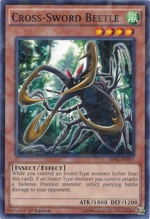 Cross-Sword Beetle [BP03-EN053] Shatterfoil Rare | The CG Realm