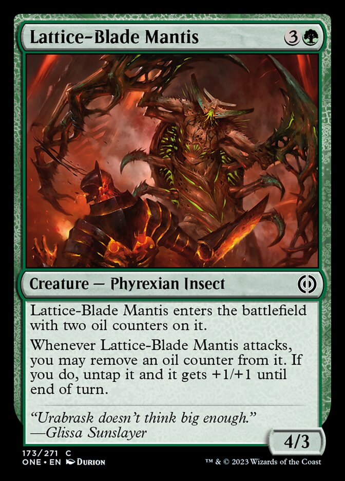 Lattice-Blade Mantis [Phyrexia: All Will Be One] | The CG Realm