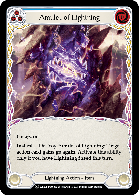 Amulet of Lightning [U-ELE201] (Tales of Aria Unlimited)  Unlimited Rainbow Foil | The CG Realm