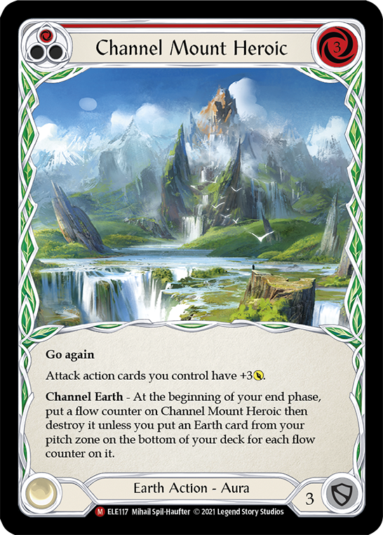 Channel Mount Heroic [ELE117] (Tales of Aria)  1st Edition Rainbow Foil | The CG Realm