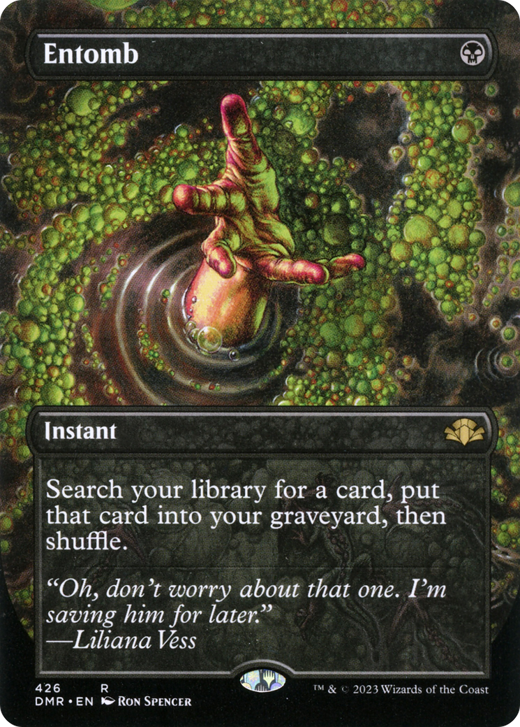 Entomb (Borderless Alternate Art) [Dominaria Remastered] | The CG Realm