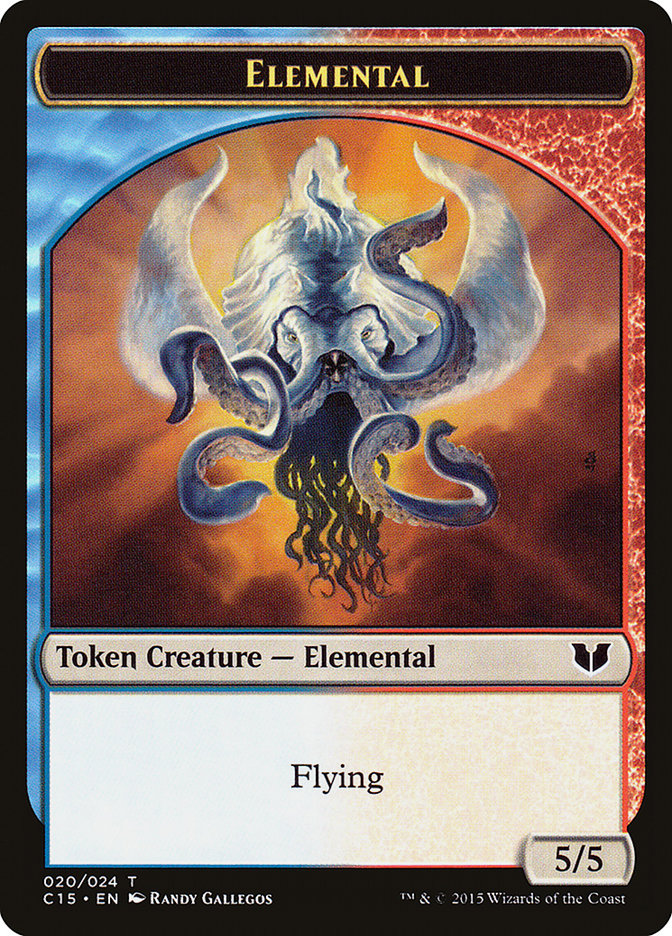 Drake // Elemental (020) Double-Sided Token (C15-6 // 20) - Commander 2015 Tokens