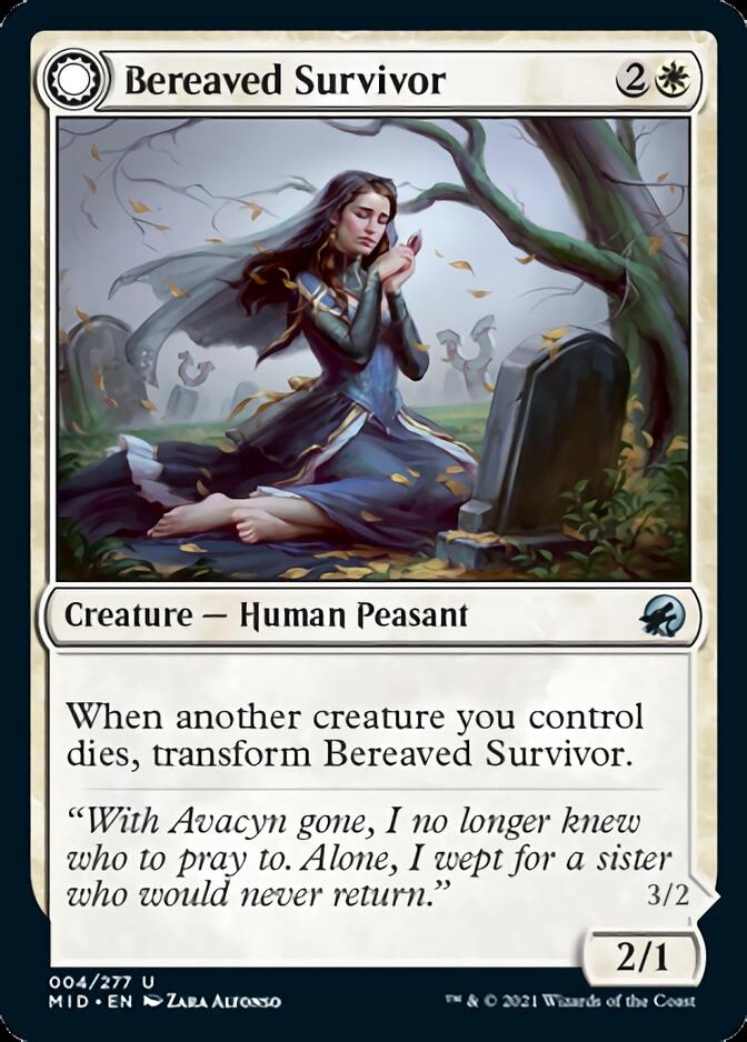 Bereaved Survivor (MID-004) - Innistrad: Midnight Hunt: (Double Faced Transform)