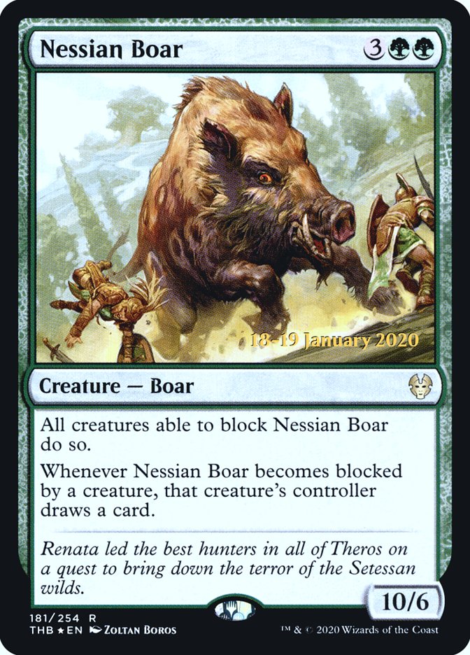 Nessian Boar [Theros Beyond Death Prerelease Promos] | The CG Realm