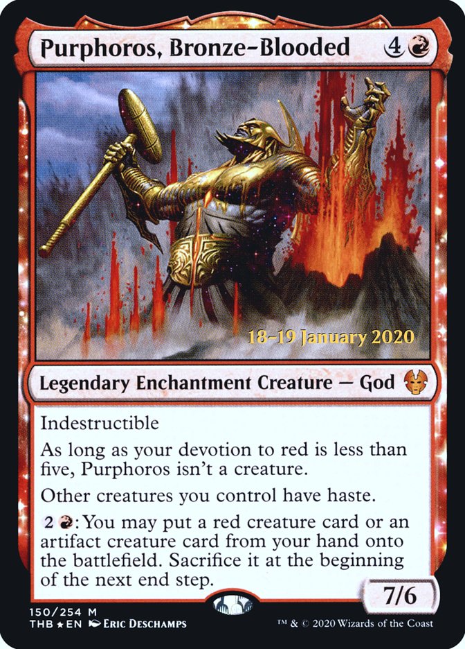 Purphoros, Bronze-Blooded [Theros Beyond Death Prerelease Promos] | The CG Realm