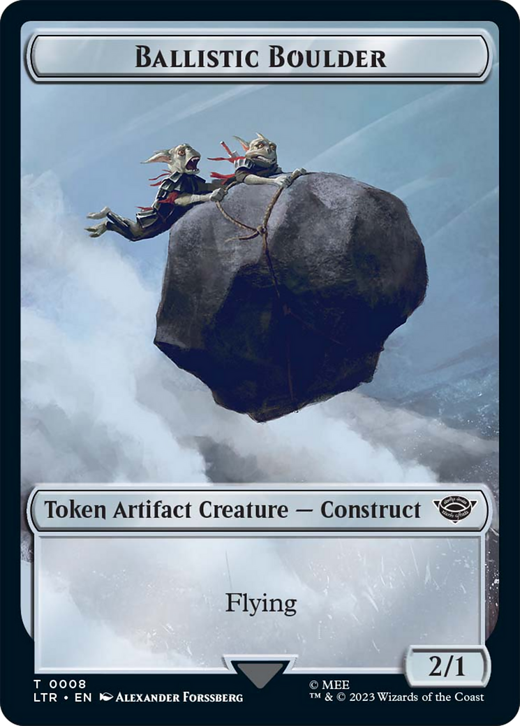 Ballistic Boulder // Food Token (09) Double-Sided Token [The Lord of the Rings: Tales of Middle-Earth Tokens] | The CG Realm