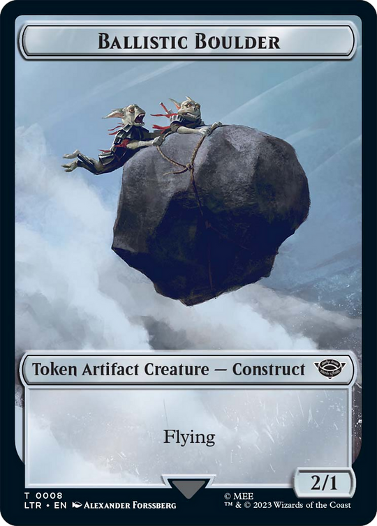 Ballistic Boulder // Food (0010) Double-Sided Token (LTR-8 // 10) - The Lord of the Rings: Tales of Middle-earth