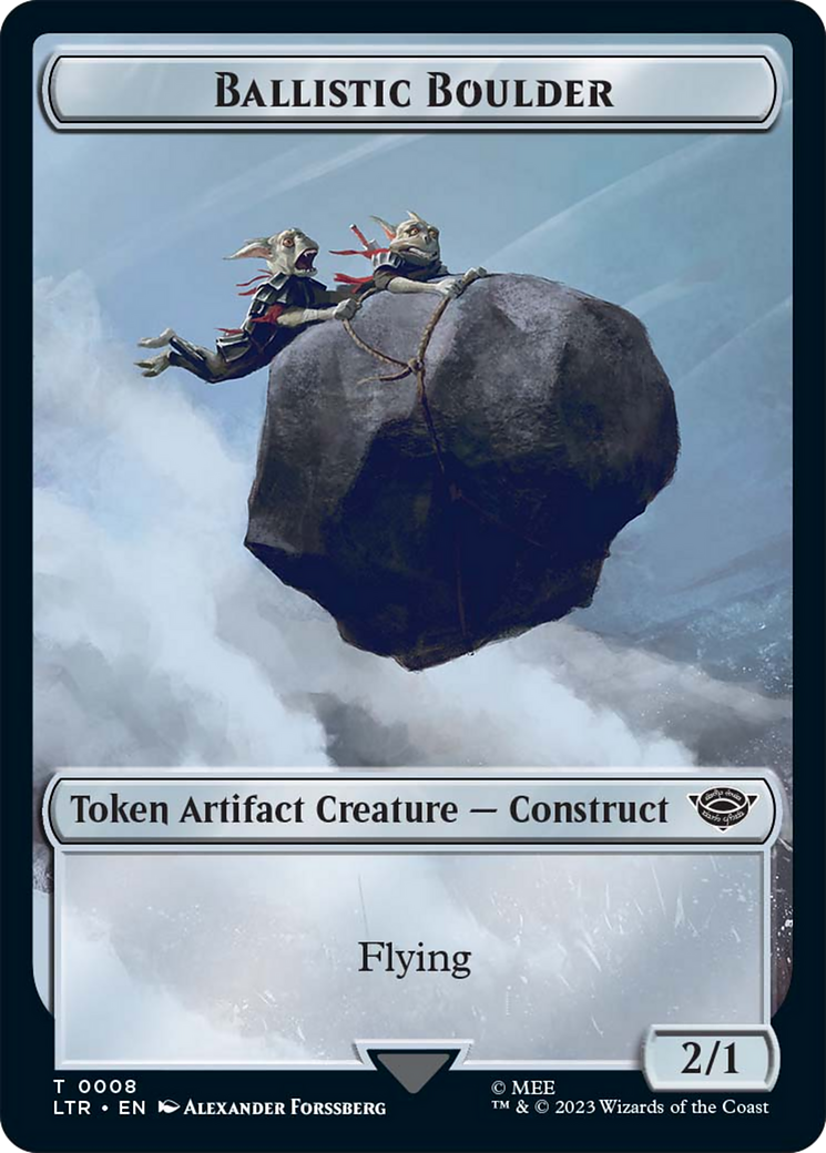 Ballistic Boulder // Food (0011) Double-Sided Token (LTR-8 // 11) - The Lord of the Rings: Tales of Middle-earth Foil