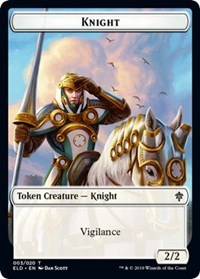 Knight // Food (17) Double-Sided Token [Throne of Eldraine Tokens] | The CG Realm