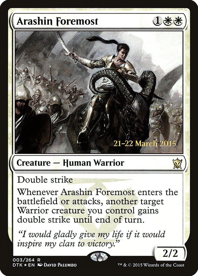 Arashin Foremost [Dragons of Tarkir Prerelease Promos] | The CG Realm