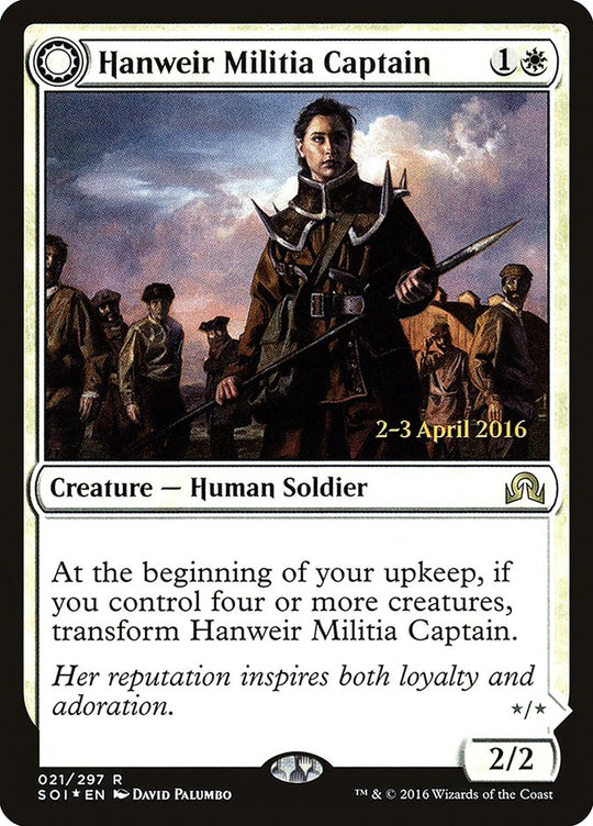 Hanweir Militia Captain (PRE-021) - Shadows over Innistrad Promos: (Double Faced Transform) Foil