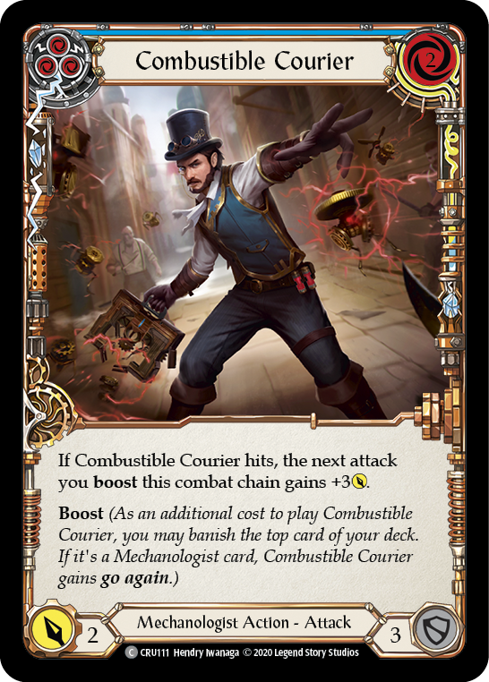 Combustible Courier (Blue) [CRU111] (Crucible of War)  1st Edition Normal | The CG Realm