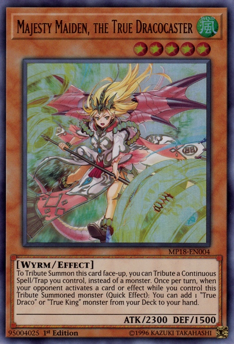 Majesty Maiden, the True Dracocaster [MP18-EN004] Ultra Rare | The CG Realm