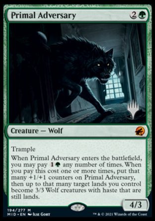 Primal Adversary (Promo Pack) [Innistrad: Midnight Hunt Promos] | The CG Realm