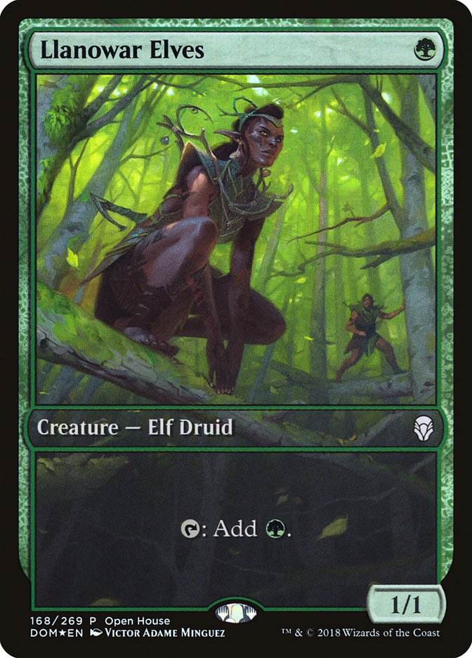 Llanowar Elves (Open House) [Dominaria Promos] | The CG Realm