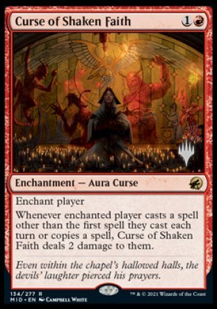 Curse of Shaken Faith (Promo Pack) [Innistrad: Midnight Hunt Promos] | The CG Realm