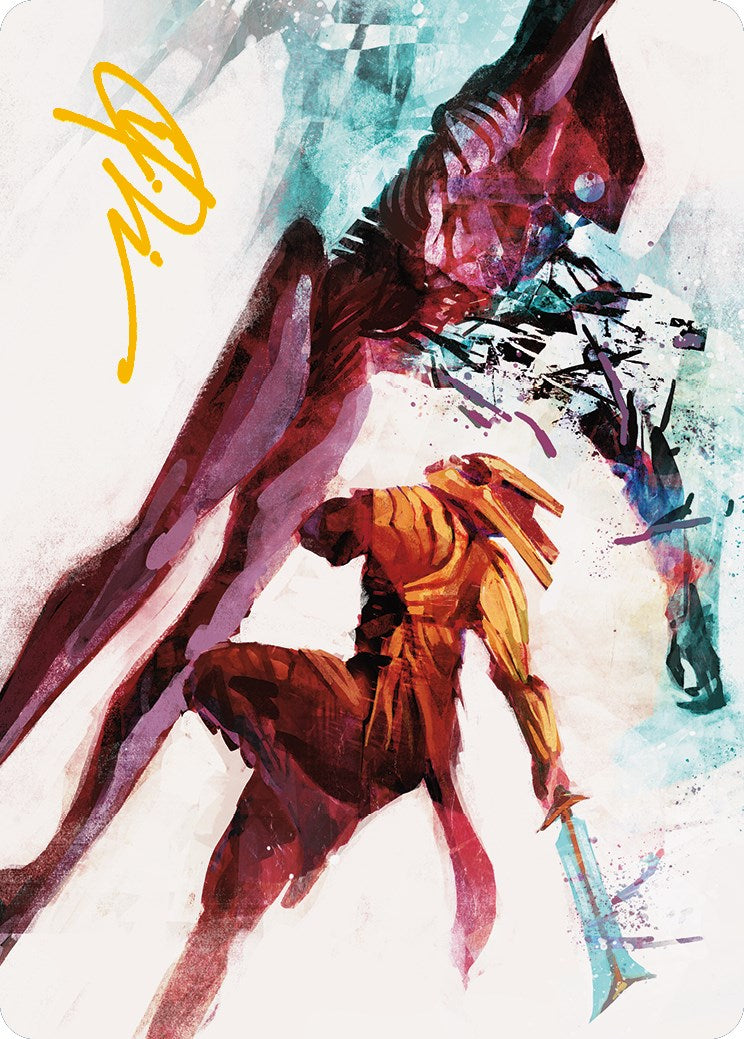 Hexgold Slash Art Card (Gold-Stamped Signature) [Phyrexia: All Will Be One Art Series] | The CG Realm