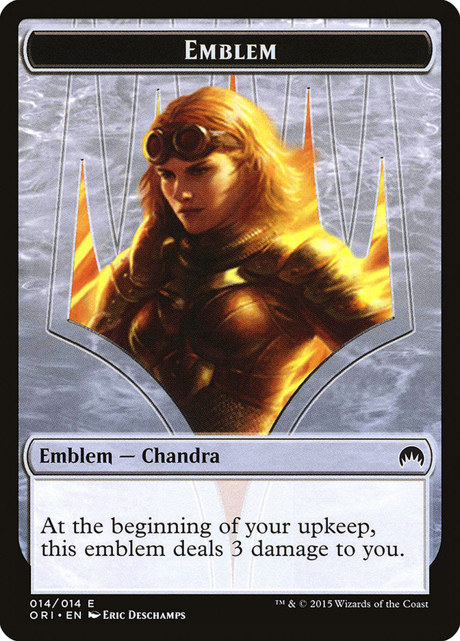 Chandra, Roaring Flame Emblem [Magic Origins Tokens] | The CG Realm