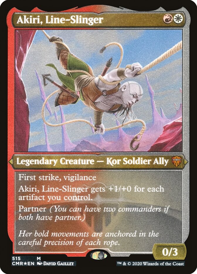 Akiri, Line-Slinger (Etched) [Commander Legends] | The CG Realm