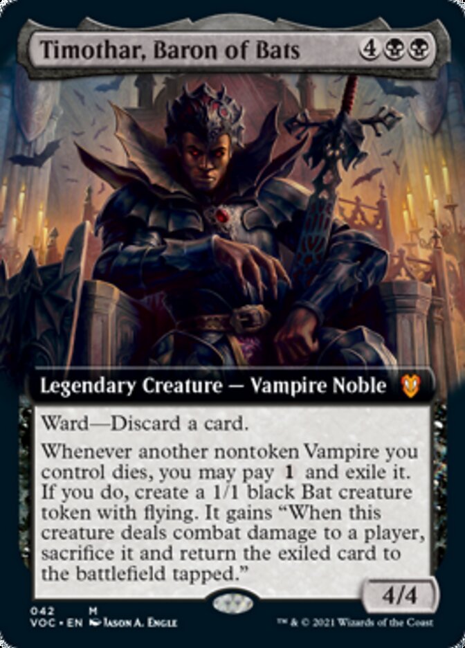 Timothar, Baron of Bats (Extended Art) [Innistrad: Crimson Vow Commander] | The CG Realm