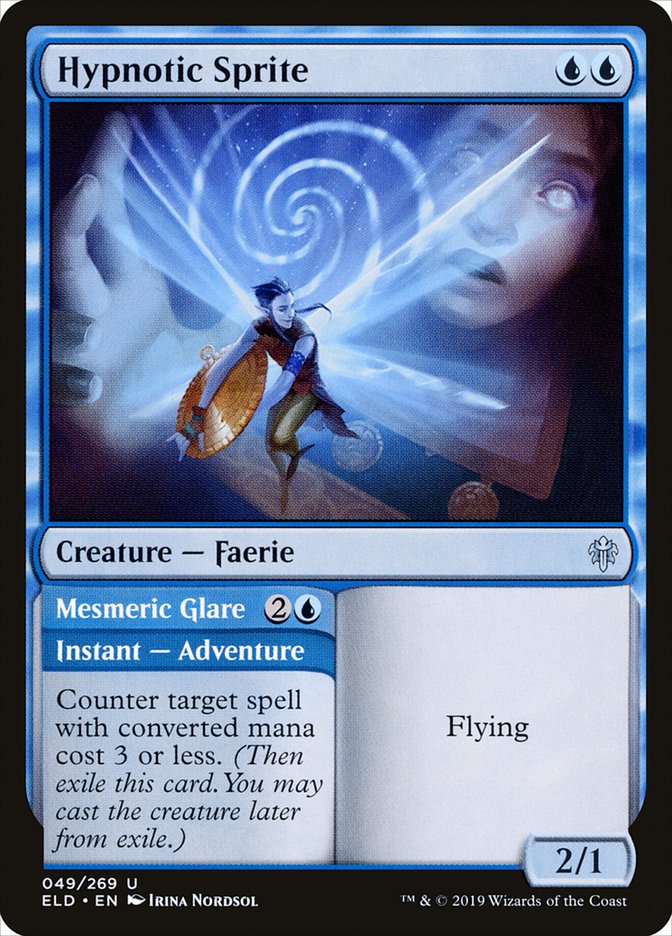 Hypnotic Sprite // Mesmeric Glare [Throne of Eldraine] | The CG Realm