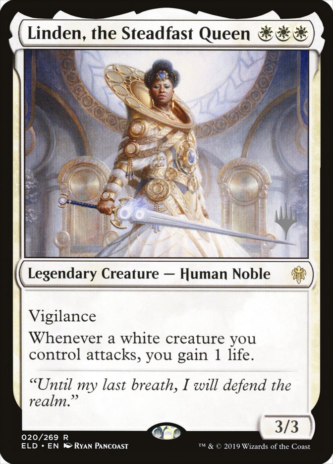 Linden, the Steadfast Queen (Promo Pack) [Throne of Eldraine Promos] | The CG Realm