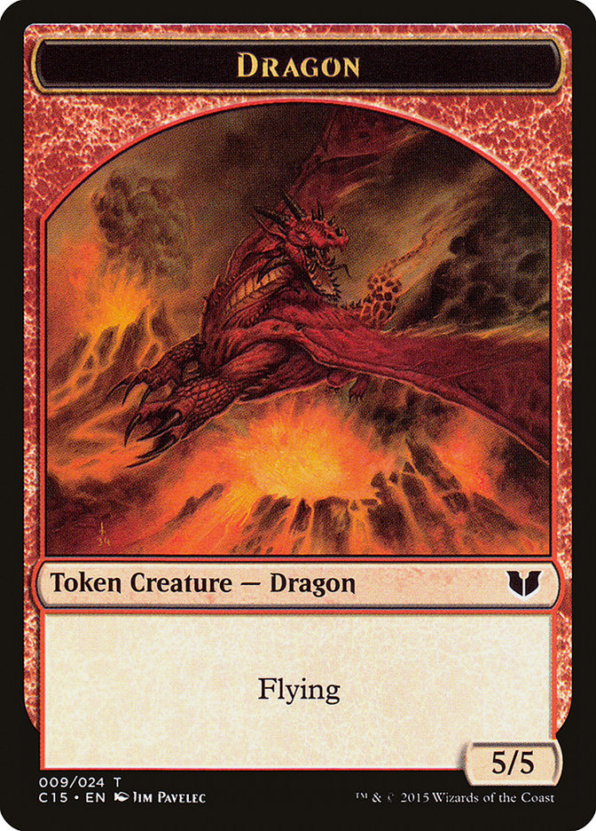 Dragon // Dragon Double-Sided Token (C15-9 // 9) - Commander 2015 Tokens