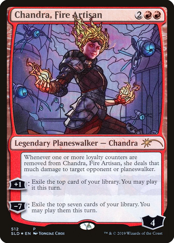 Chandra, Fire Artisan (Stained Glass) [Secret Lair Drop Promos] | The CG Realm