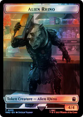 Alien Rhino // Mutant Double-Sided Token (Surge Foil) [Doctor Who Tokens] | The CG Realm