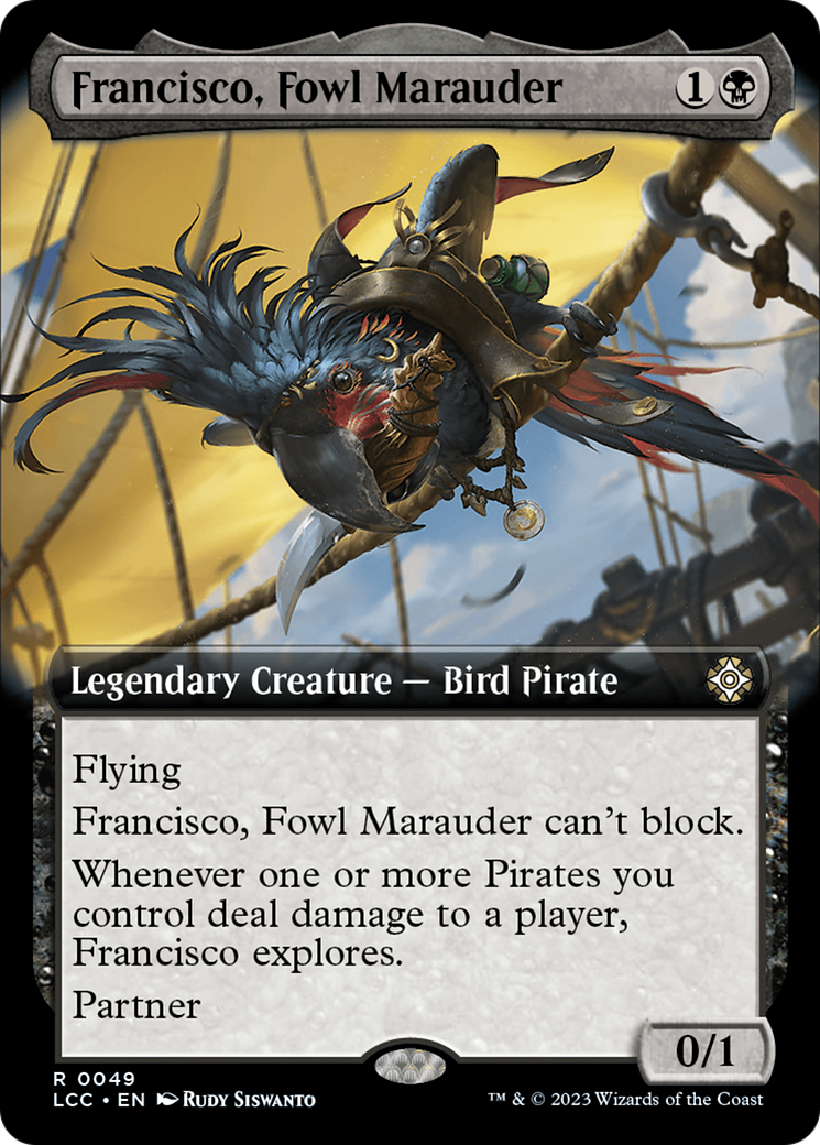 Francisco, Fowl Marauder (Extended Art) [The Lost Caverns of Ixalan Commander] | The CG Realm