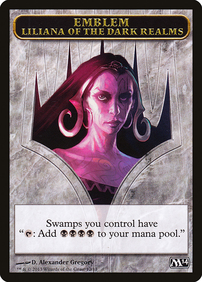 Liliana of the Dark Realms Emblem [Magic 2014 Tokens] | The CG Realm