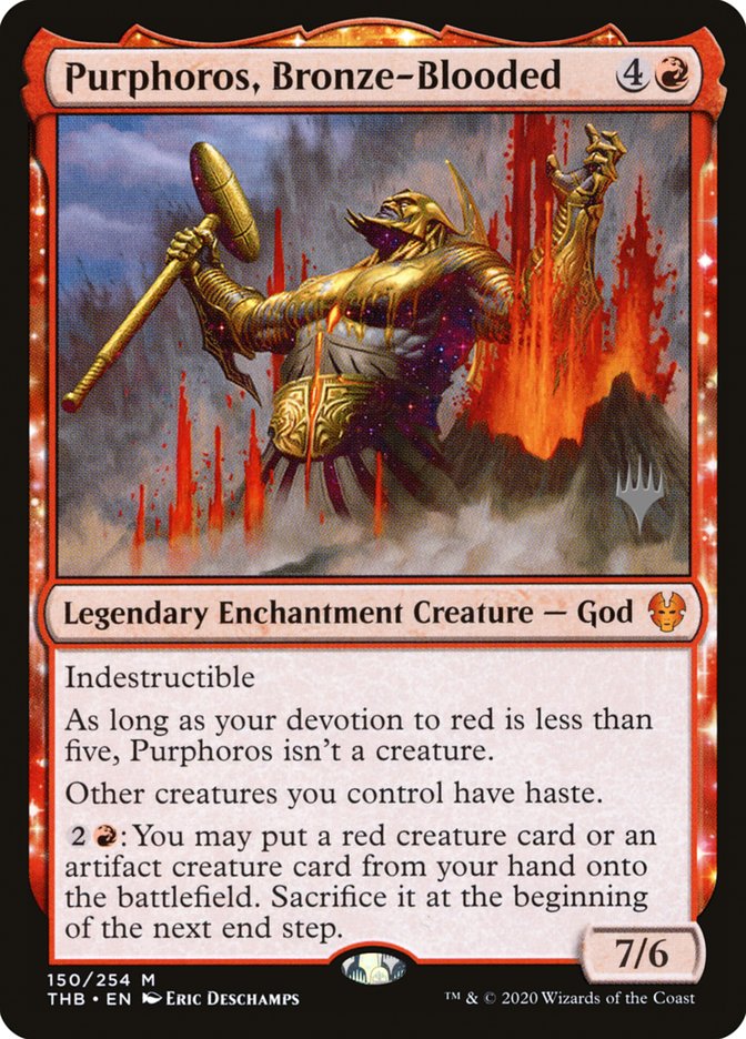 Purphoros, Bronze-Blooded (Promo Pack) [Theros Beyond Death Promos] | The CG Realm