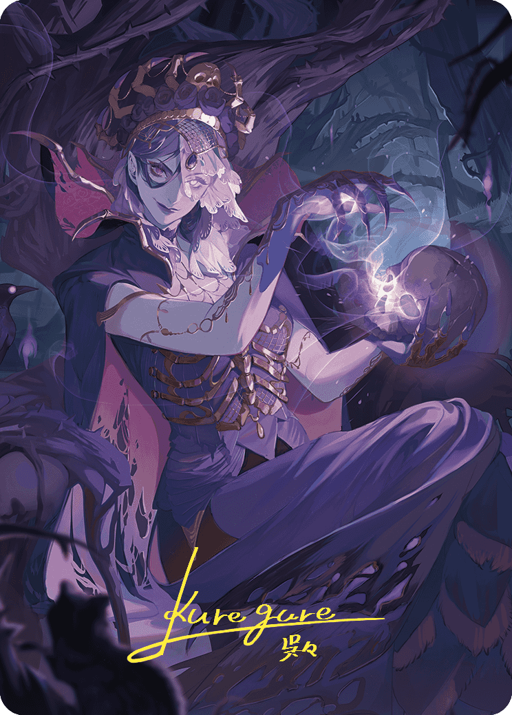 Necropotence Art Card (Gold-Stamped Signature) [Wilds of Eldraine Art Series] | The CG Realm