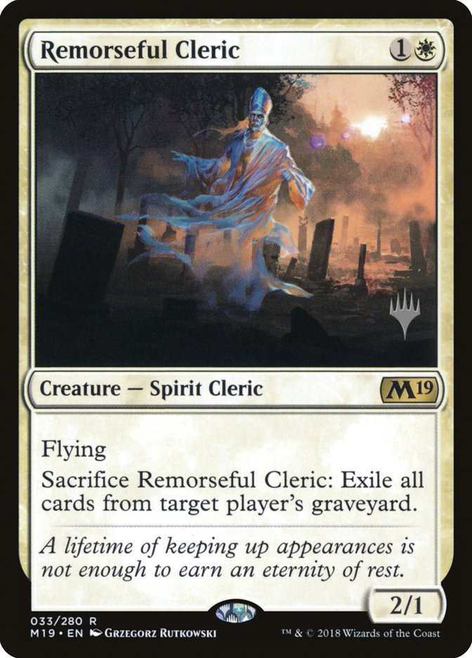 Remorseful Cleric (Promo Pack) [Core Set 2019 Promos] | The CG Realm