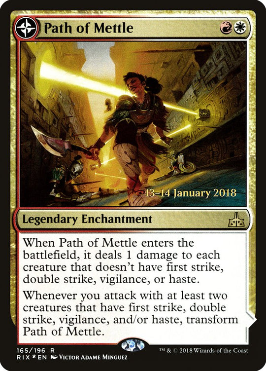 Path of Mettle (PRE-165) - Rivals of Ixalan Promos: (compasslanddfc) Foil