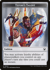 First Mate Ragavan // Teferi's Talent Emblem Double-Sided Token [March of the Machine Commander Tokens] | The CG Realm