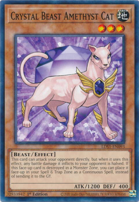 Crystal Beast Amethyst Cat [LDS1-EN093] Common | The CG Realm