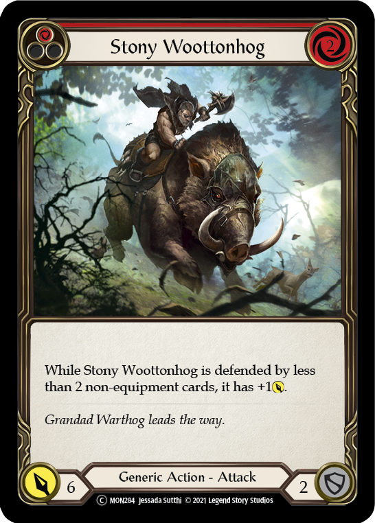 Stony Woottonhog (Red) [U-MON284] (Monarch Unlimited)  Unlimited Normal | The CG Realm
