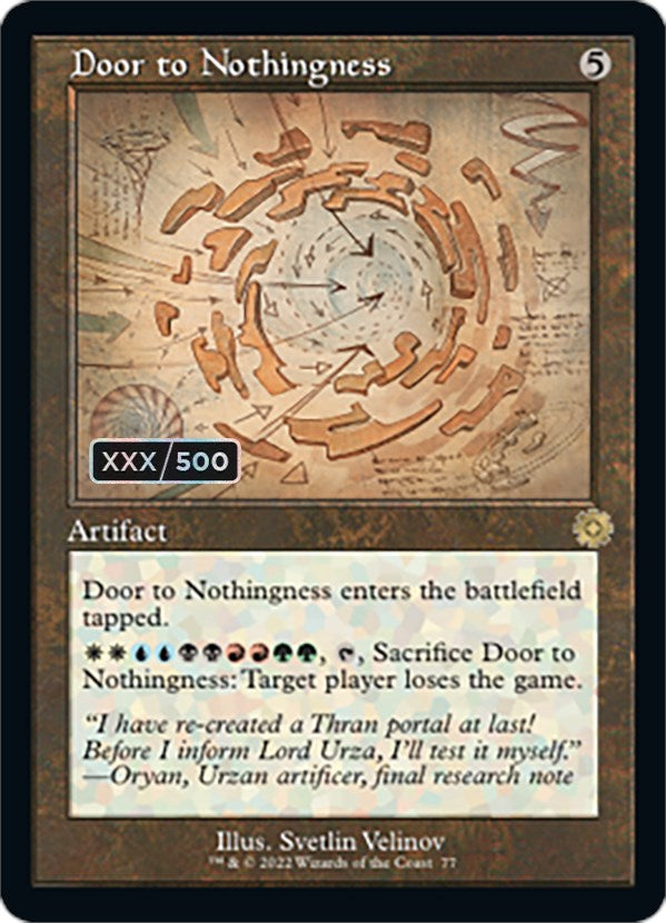 Door to Nothingness (Retro Schematic) (Serialized) [The Brothers' War Retro Artifacts] | The CG Realm