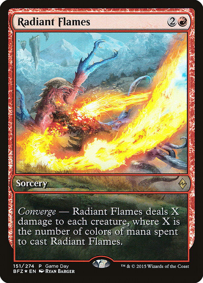 Radiant Flames (Game Day) [Battle for Zendikar Promos] | The CG Realm