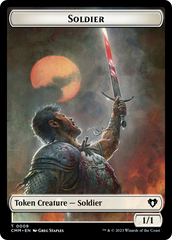 Soldier // Kor Soldier Double-Sided Token [Commander Masters Tokens] | The CG Realm