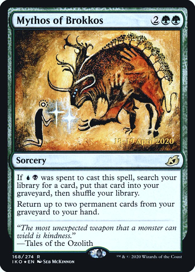 Mythos of Brokkos [Ikoria: Lair of Behemoths Prerelease Promos] | The CG Realm