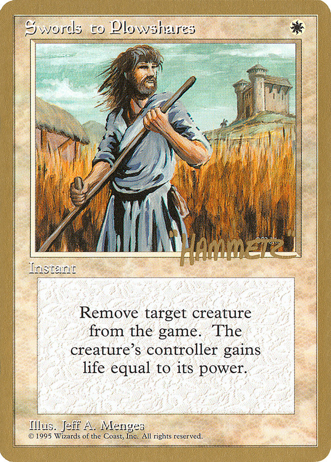 Swords to Plowshares (Shawn "Hammer" Regnier) [Pro Tour Collector Set] | The CG Realm