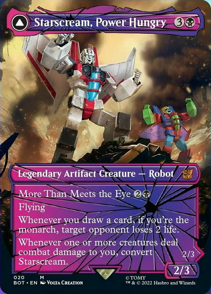 Starscream, Power Hungry (Shattered Glass) (BOT-020) - Transformers: (shatteredglass, convertdfc) (Borderless)