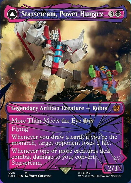 Starscream, Power Hungry (Shattered Glass) (BOT-020) - Transformers: (shatteredglass, convertdfc) (Borderless)